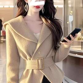 小香风高端精致毛衣外套开衫女秋冬新款高级感显瘦收腰针织衫上衣