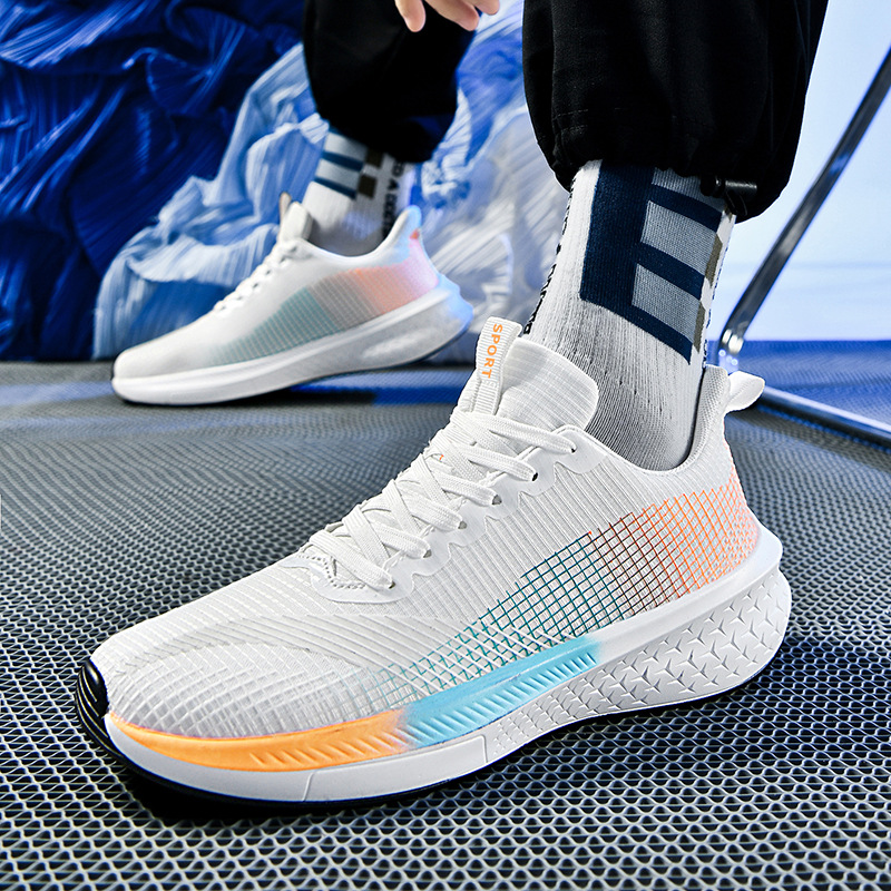 Scarpe da tennis da uomo Scarpe da lavoro Scarpe da ginnastica Scarpe da ginnastica durevoli traspiranti in tessuto di tela_voghion.com