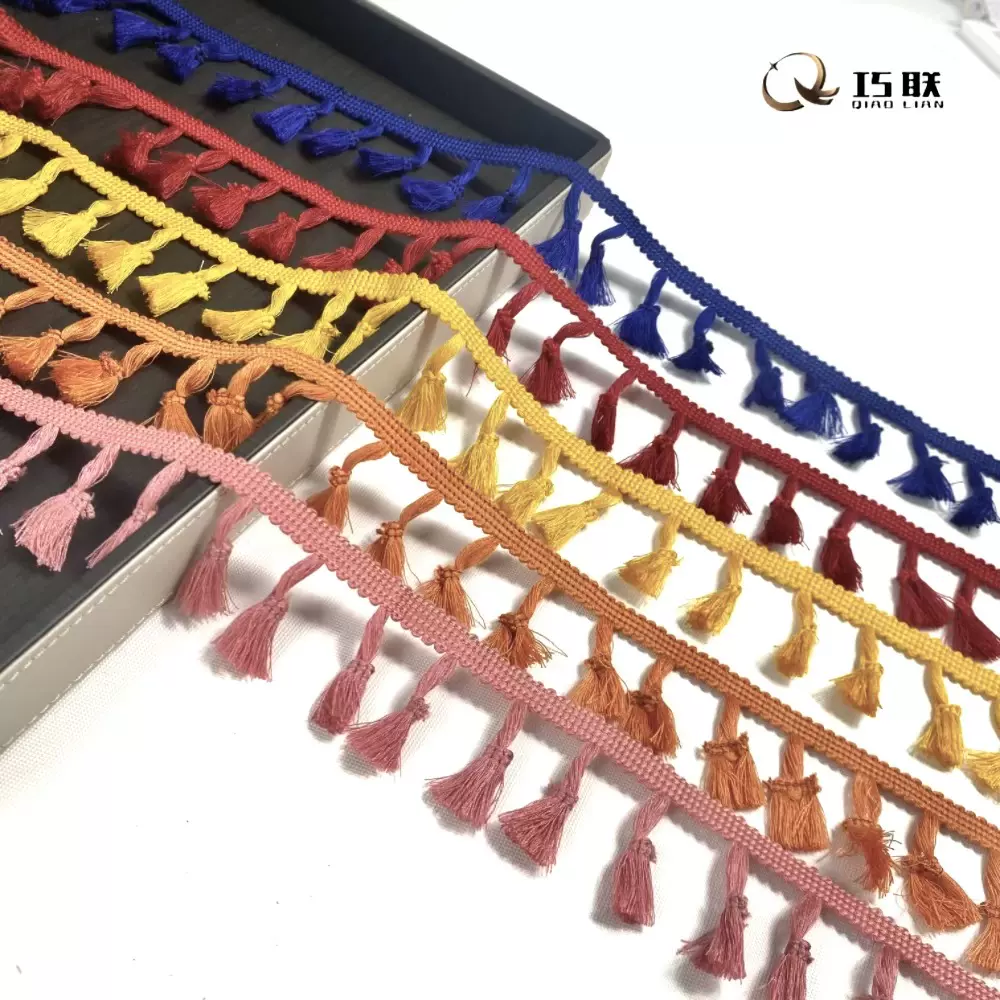 现货30色加密涤纶扫把须 手工DIY服装窗帘桌布装饰辅料流苏花边