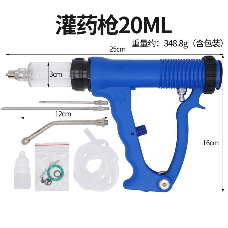 10ml irrigador continuo ajustable jeringa continua Dispositivo de dosificación continua Medicina Oral alimentador medicina pistola uso veterinario