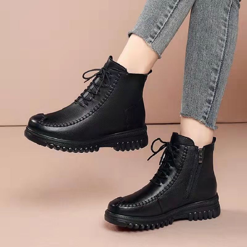 Winter boots, keep warm shoes, genuine leather