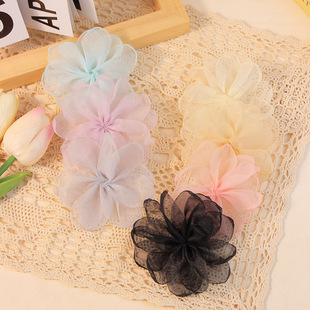Mesh Fabric Jewelry Flower Accessories Semi-Finished Clothing Shoe Bag Accessories DIY Handmade Flower Ingredients Materials