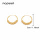 NOPEET Dubai Bridal 24K Gold Plated Bronze Earrings Europe and the United States Nigeria Women's Large Ring Piercing Earrings