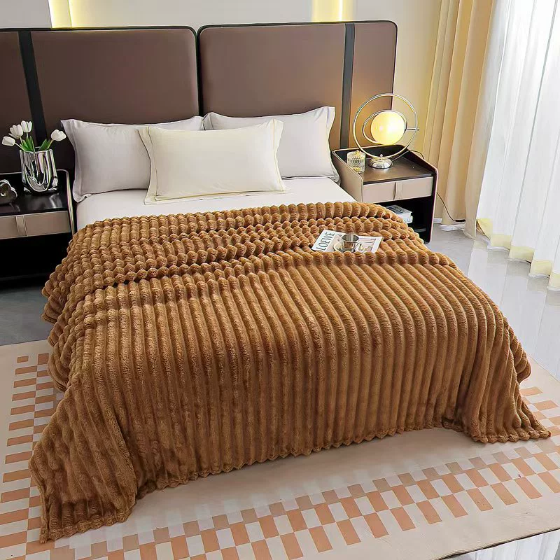 Flannel Double-Sided Duvet, Thickened Plush Throw, Multiple Sizes 70×100–200×230 cm