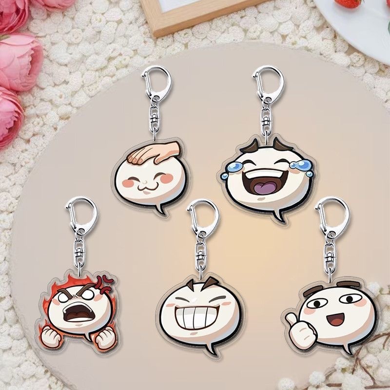 ナルト頭を撫でる絵文字パッケージアクリルキーホルダーモバイルゲーム周辺機器スクールバッグペンダントかわいい友人へのギフトジュエリー|undefined