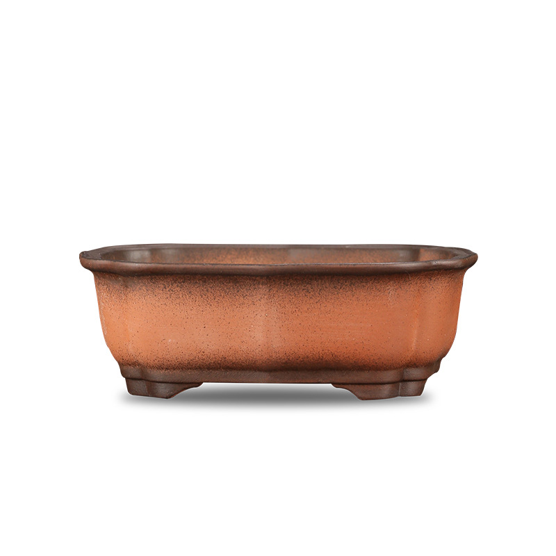 Antiguo púrpura arena maceta fábrica al por mayor grande rectangular suculenta gres bonsai simple orquídea especial maceta