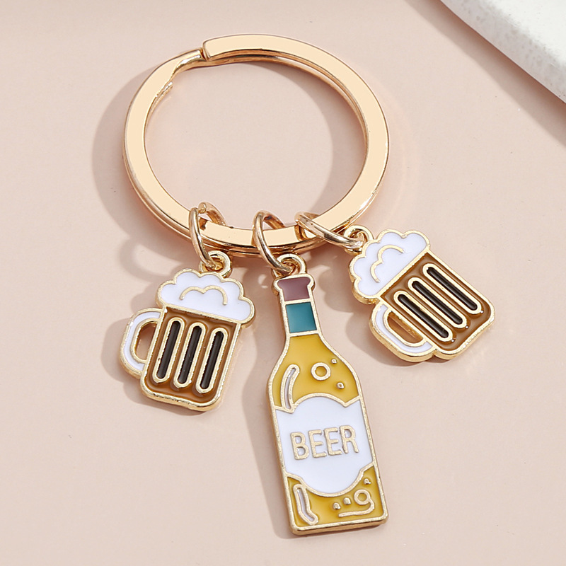 Fashion Wine Bottle Metal Plating Keychain display picture 2