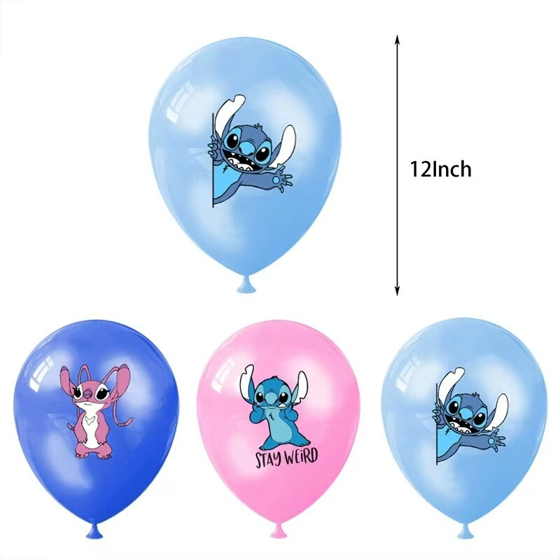 国境を越えたアニメリロとスティッチラテックスバルーンセット誕生日アレンジメント漫画バルーン卸売|undefined