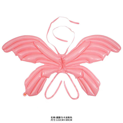 New Ultra Large Birthday Party Carnival Macaron Foil Gradient Butterfly Inflatable Wings Booth Aluminum Foil Balloon Batch