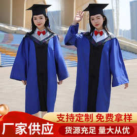 厂家现货批发硕士服 大学毕业礼服演出制造成人学士服垂布披肩