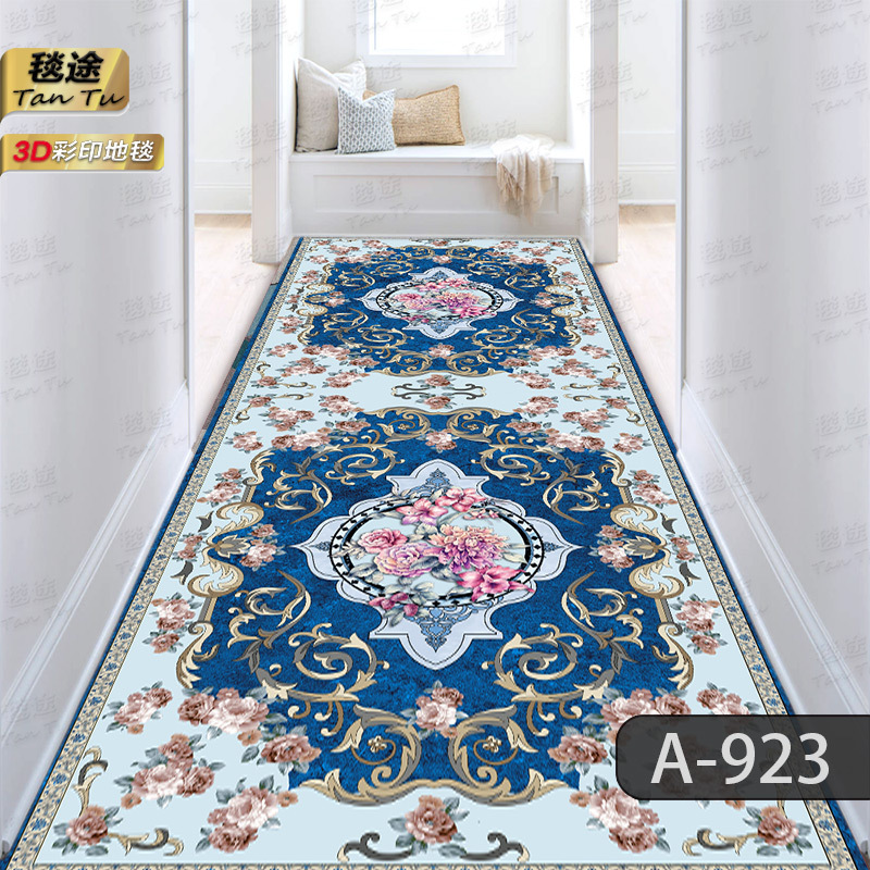 Flower carpet 3D cutting floor mat door entrance corridor aisle corridor stairs strip home carpet Hotel