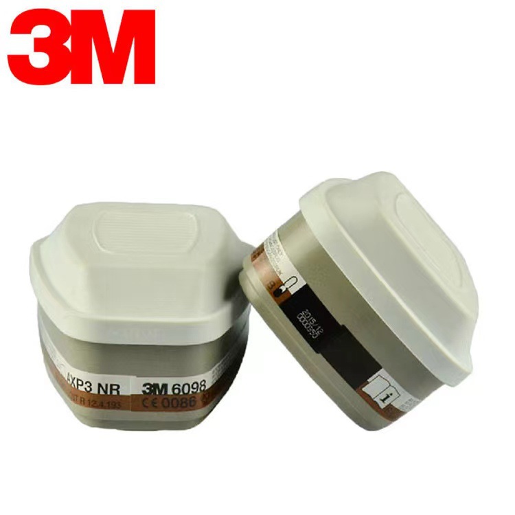 3M 6098低沸点有机蒸气滤毒盒P3颗粒物6000系列滤毒盒防尘毒配件