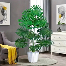 轩之谷跨境爆款仿真棕榈树扇叶蒲葵大把束紫色万圣圣诞节家居装饰