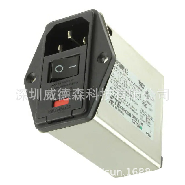 TE/CORCOM   EMI滤波器 多功能插座PE0S0DMXE=C7106  4-1609155-2