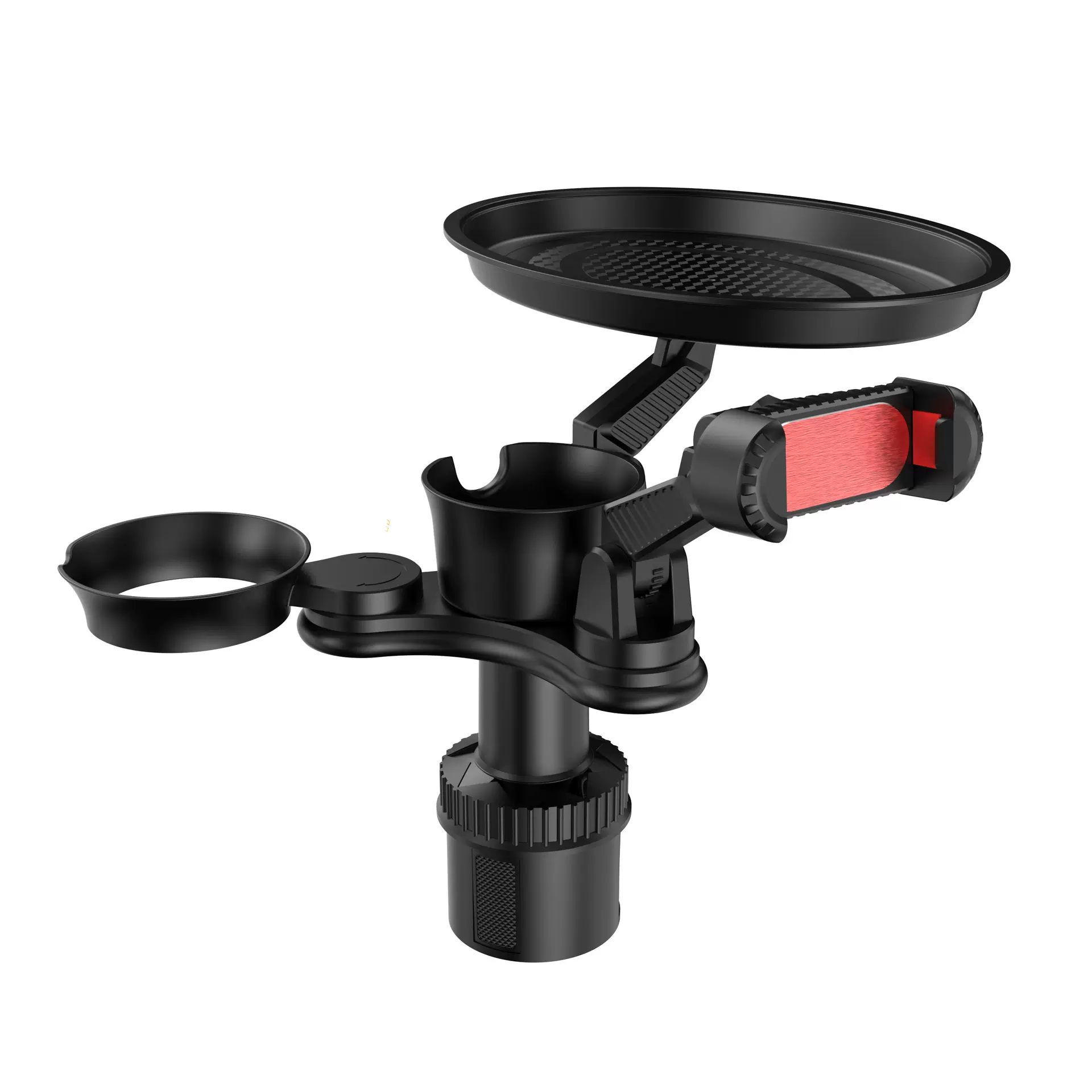 水杯托盘4夹 饮料咖啡汉堡水杯架多功能车载支架餐盘置物架