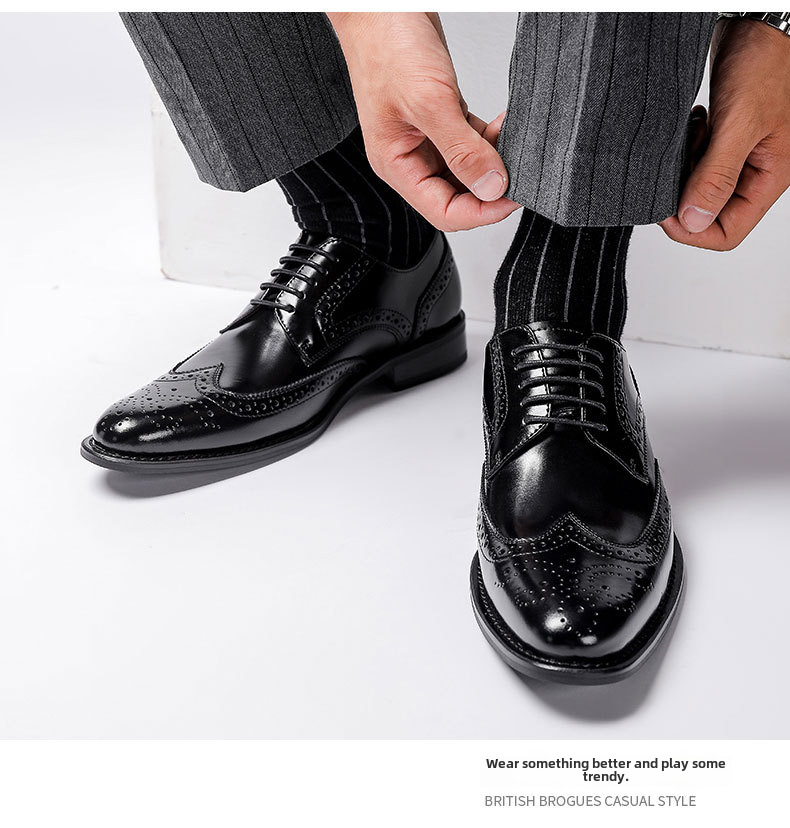 British Style Men's Business Leather Shoes - Formal Footwear_voghion.com
