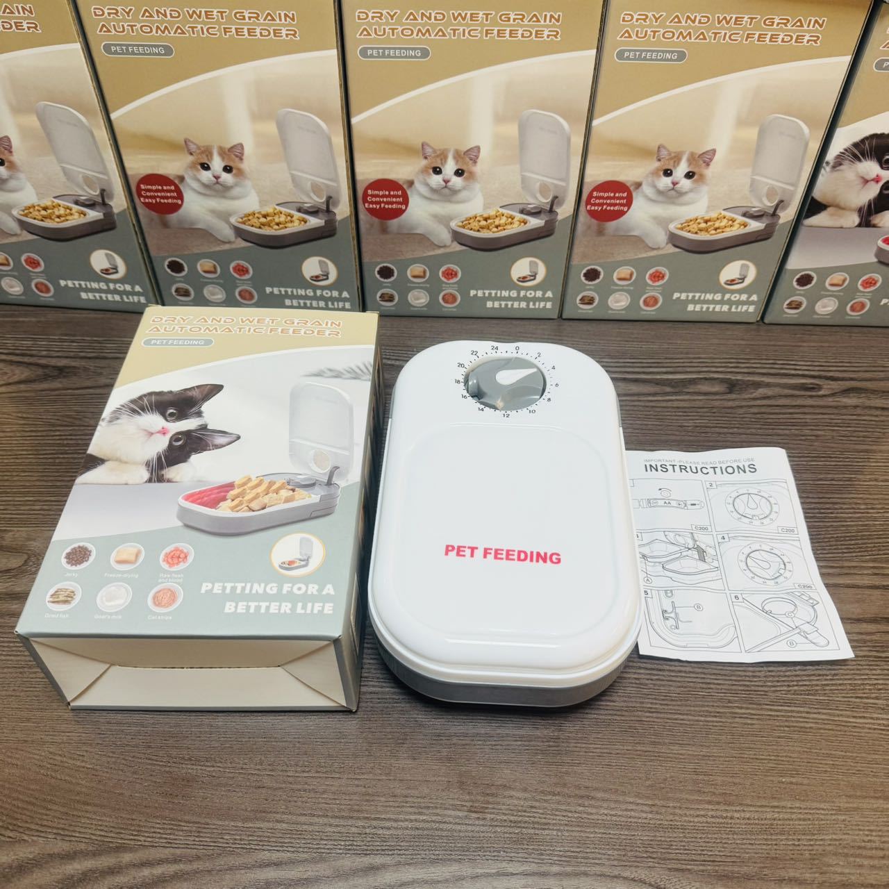 宠物狗狗猫猫自动喂食器干湿粮定时定量出餐健康喂食跨境