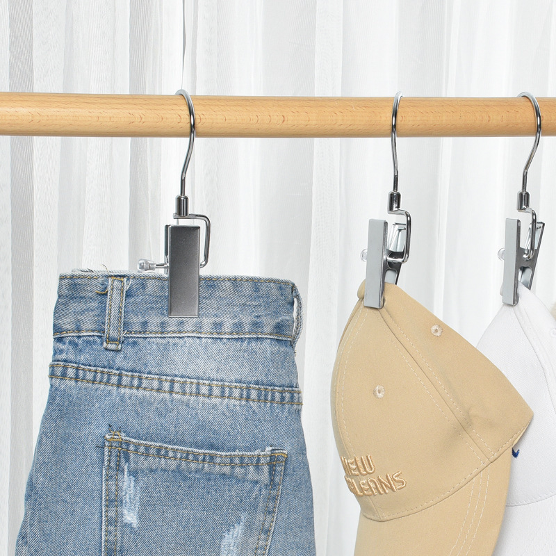 Seamless Hat Clip Rotatable Travel Clip Multifunctional Metal Pants Clip Curtain Bed Sheet Quilt Cover Drying Clip