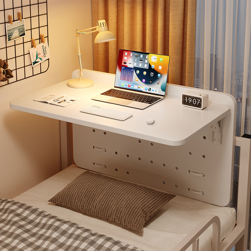 Computer desk for college students, foldable and suspended above the bed, suitable for bunk beds, study desk, side-hanging small table Computer desk for college students, foldable and suspended above the bed, suitable for bunk beds, study desk, side-hanging small table