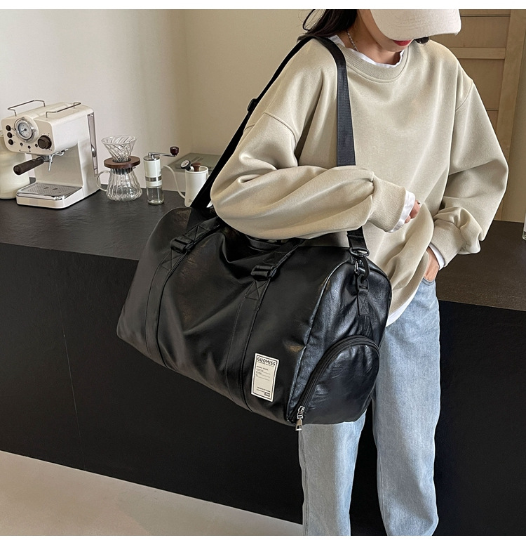 Men's high-end travel bag, large-capacity sports and fitness bag, women's leather travel clothes, luggage bag for men undefined