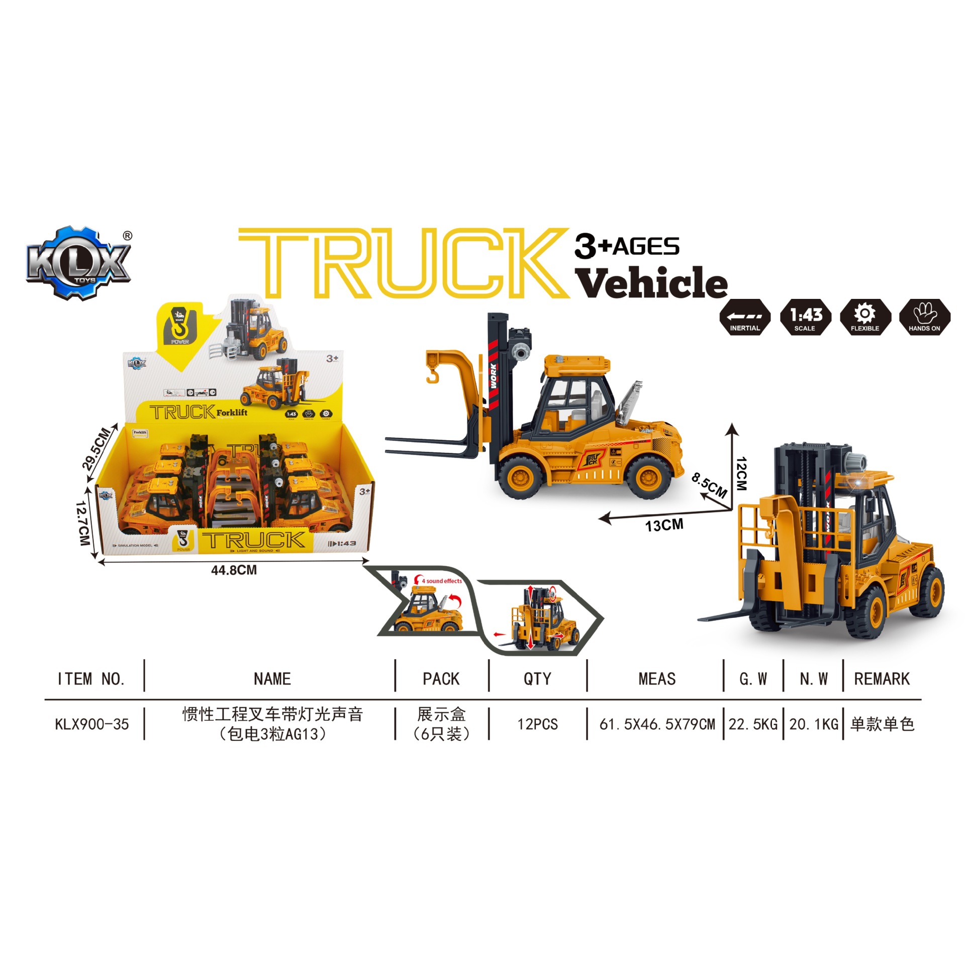 Camión de ingeniería inercial para niños, excavadora de juguete, excavadora, carretilla elevadora, carretilla elevadora, modelo de automóvil, excavadora de niño