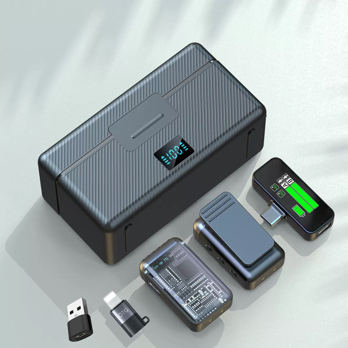 2025年の新型ワイヤレスイッパーマイクのワンタッチでノイズの残響を低減できます。