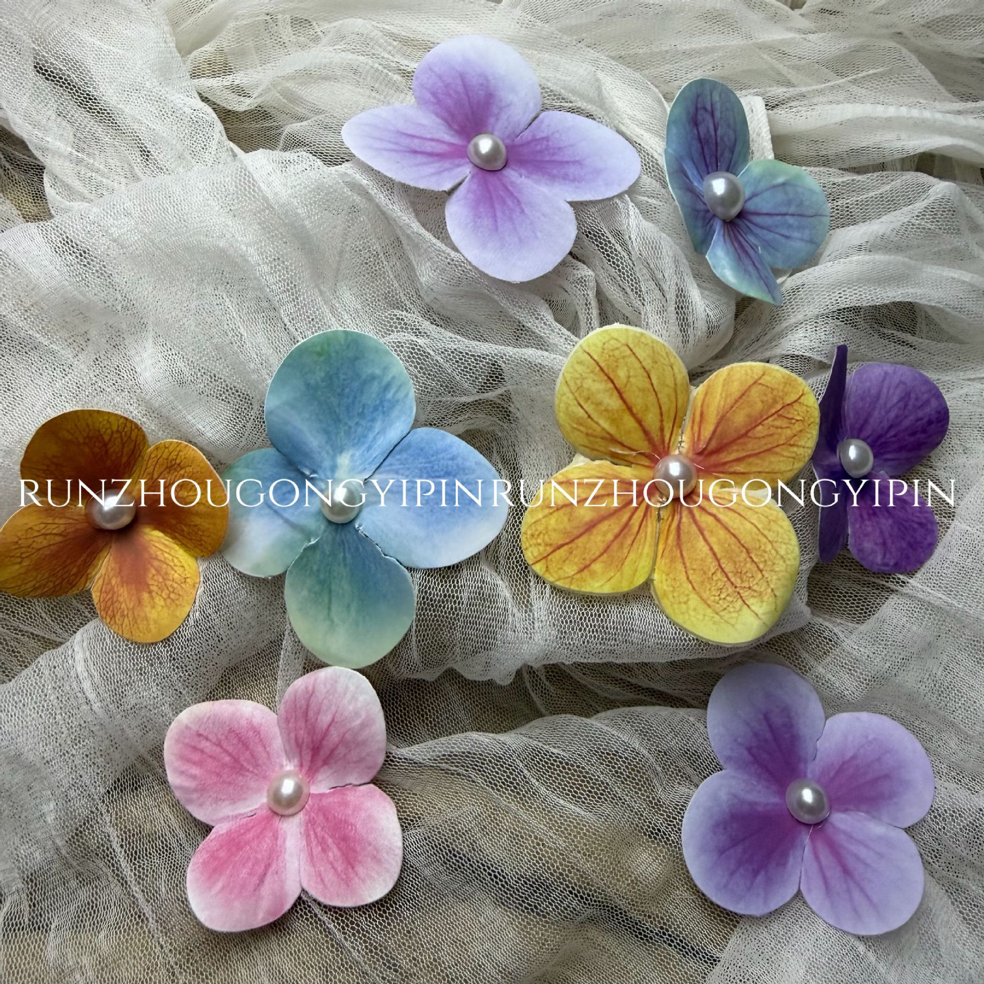 仿真花绣球花瓣珍珠片diy鞋花帽花洞洞鞋凉鞋搭配伴手礼喜糖袋子