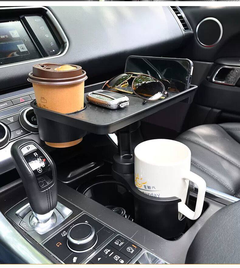 Cross-Border Car Cup Holder Tray, Car Cup Holder, Beverage Storage, Small Dining Table, Car Expandable Cup Holder