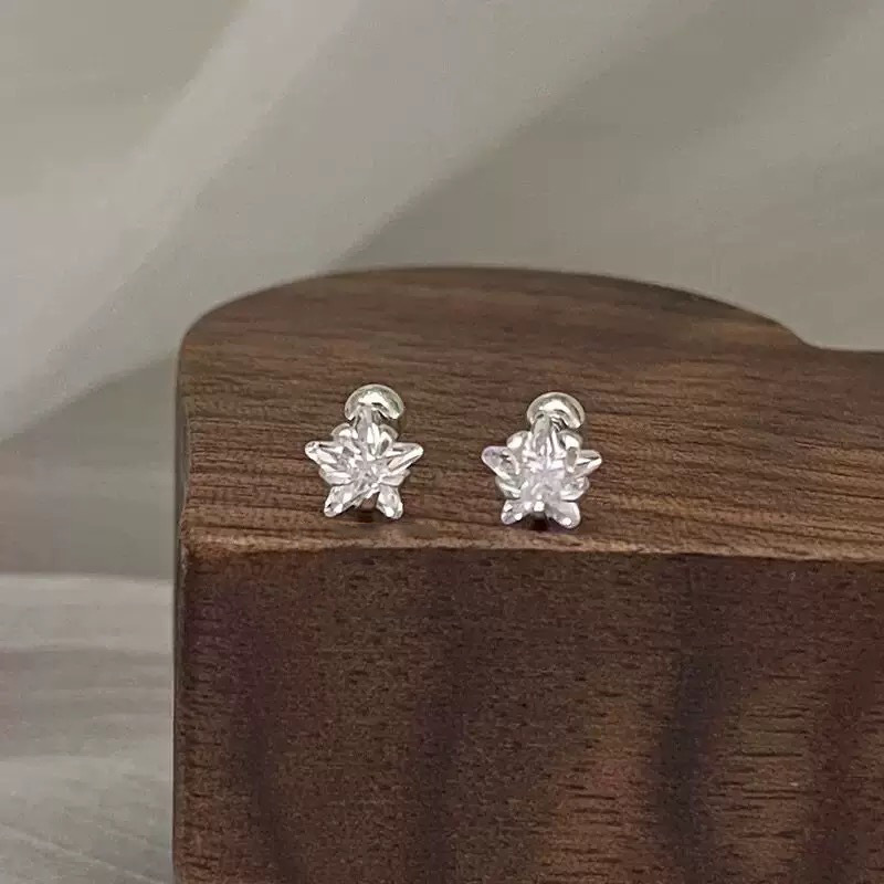 6mm 스타 너트 귀걸이