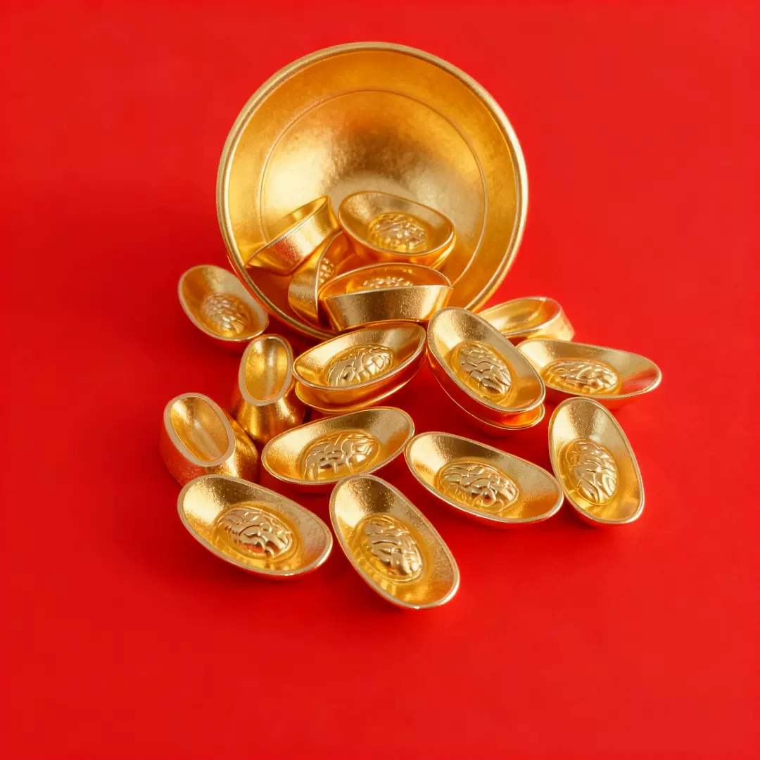 仿真实心迷你合金元宝小金条算盘工艺品新中式民族风金属配件摆件