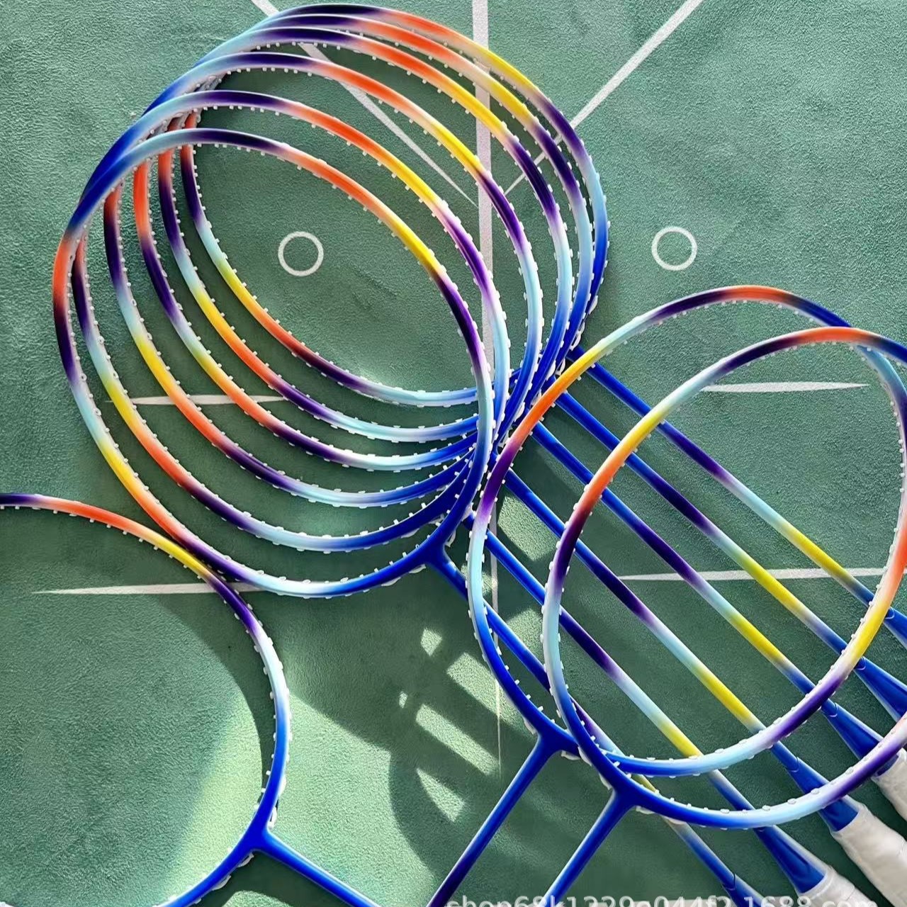 Meibangli Ax99 Spectrum Rainbow Racquet Internal Foaming 46t High-End Secondary Molding Full Carbon Badminton Racquet