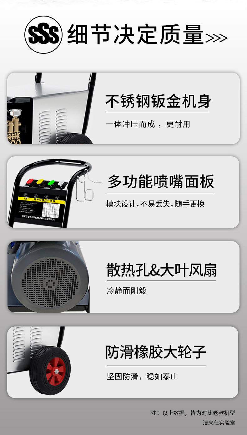 Black Cat High-Pressure Car Washing Machine 220V380 Commercial High-Power Industrial Farm Car Wash Shop Ultra-High-Pressure Cleaning Machine