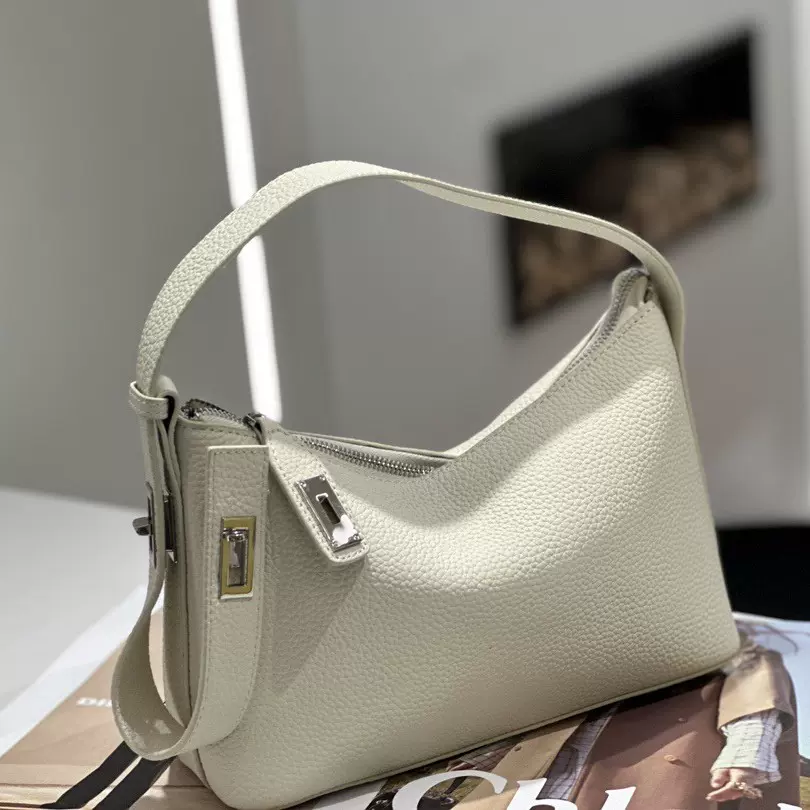 头层牛皮腋下包新款高级感小众设计手提包高级感单肩枕头包