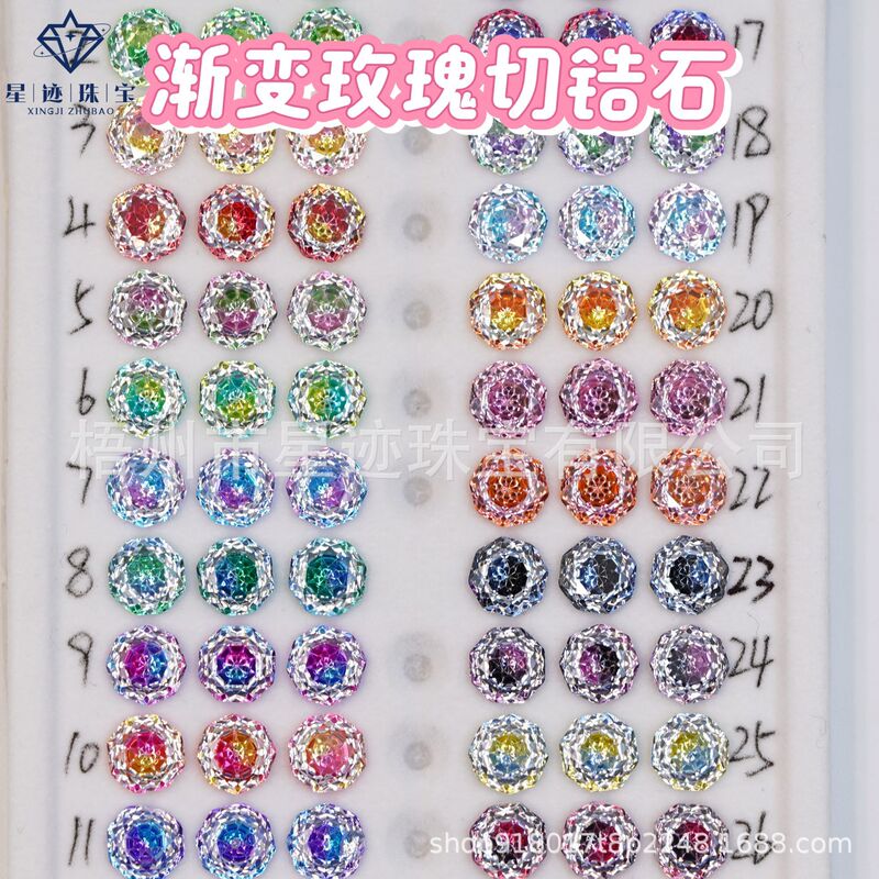 6-8mm Gradient Millennium Rose Cut Octagonal Zircon Nail Art Rhinestones DIY Loose Stones Direct from Manufacturer 6-8mm Gradient Millennium Rose Cut Octagonal Zircon Nail Art Rhinestones DIY Loose Stones Direct from Manufacturer
