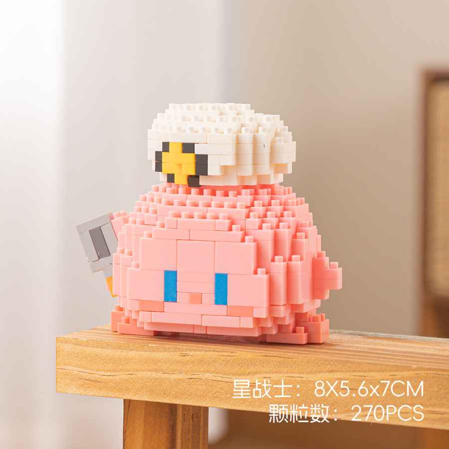 Compatible con Lego muñeca de dibujos animados micro partículas frambuesa oso montado bloques construcción juguetes educativos puesto ciego caja regalo al por mayor