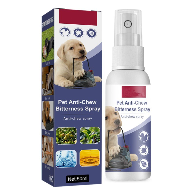 Эксклюзивный трансграничный спрей от слюней для животных, предотвращающий жевание, царапание столов, стульев и диванов, репеллент для собак, 50 мл.