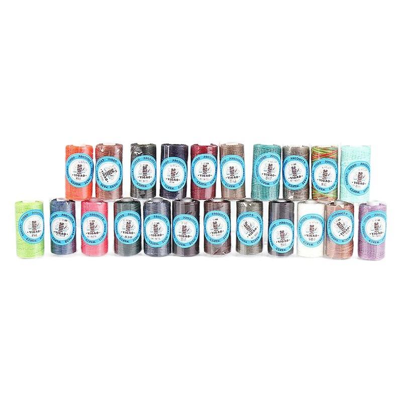 Оптовая Продажа с фабрики ручной работы швейная нить круглая восковая нить DIY ручной работы восковая веревка кошелек тканая полиэфирная нить кожаная швейная нить