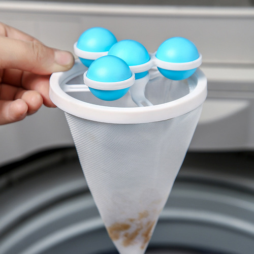 Washing machine float filter bag lint remover cleaning and decontamination laundry clothes gyro washing and protecting ball