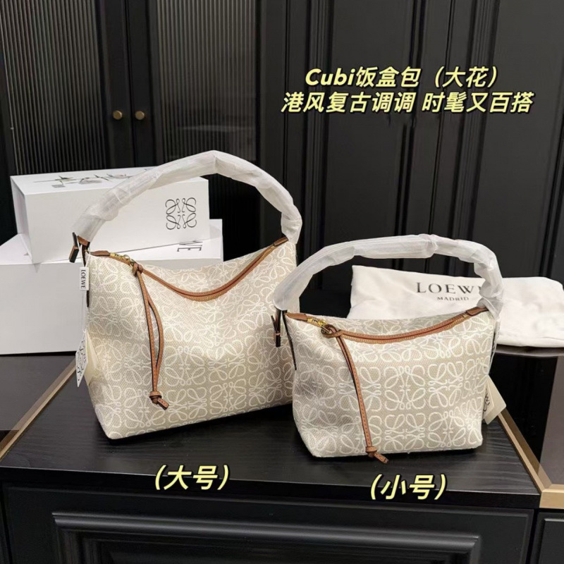 Original Standard Seconds Hair high quality New Luojia Cubi Bag Lunch Bag Jacquard Embroidered Handbag Big Brand Women's Bag
