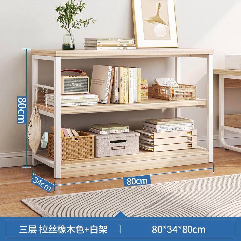 Estante de sala de estar Estante de piso Estante de almacenamiento multicapa Estante de exhibición doméstico contra la pared Estante de almacenamiento integrado Gabinete bajo