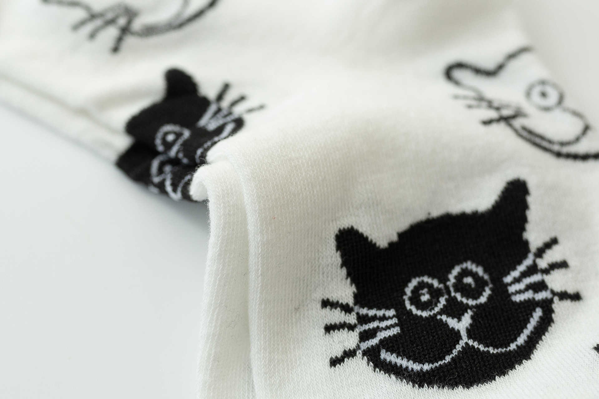 Femmes Style De Bande Dessinée Mignon Chat Coton Crew Socks Une Paire display picture 3