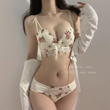 性感内衣女春秋小胸聚拢少女文胸套装无钢圈收副乳调整型胸罩