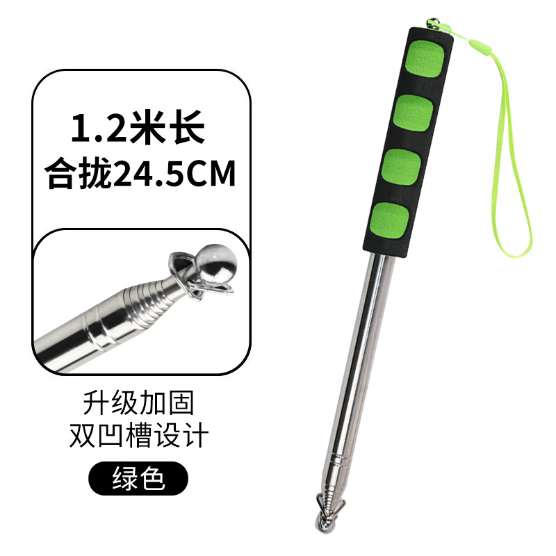 Guía turística retráctil mano fija 2 m bandera 1 m al aire libre engrosse contraído bandera 3 m latigaz 2.5