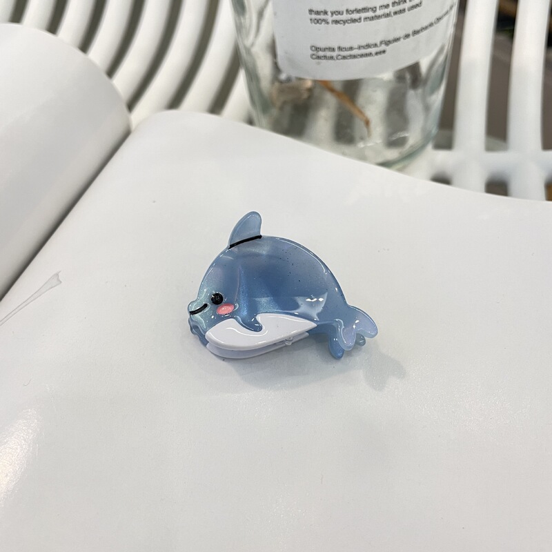 外贸新款海马醋酸mini小章鱼发夹海螺卡通海星发饰蓝鲸鱼可爱发卡|undefined