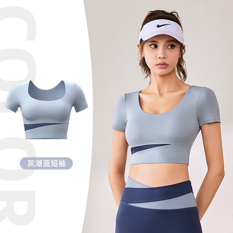 Lulu上着スポーツ下着ランニングフィットネス半袖防振ベストTラインヨガパンツヨガ服セットレディース|undefined