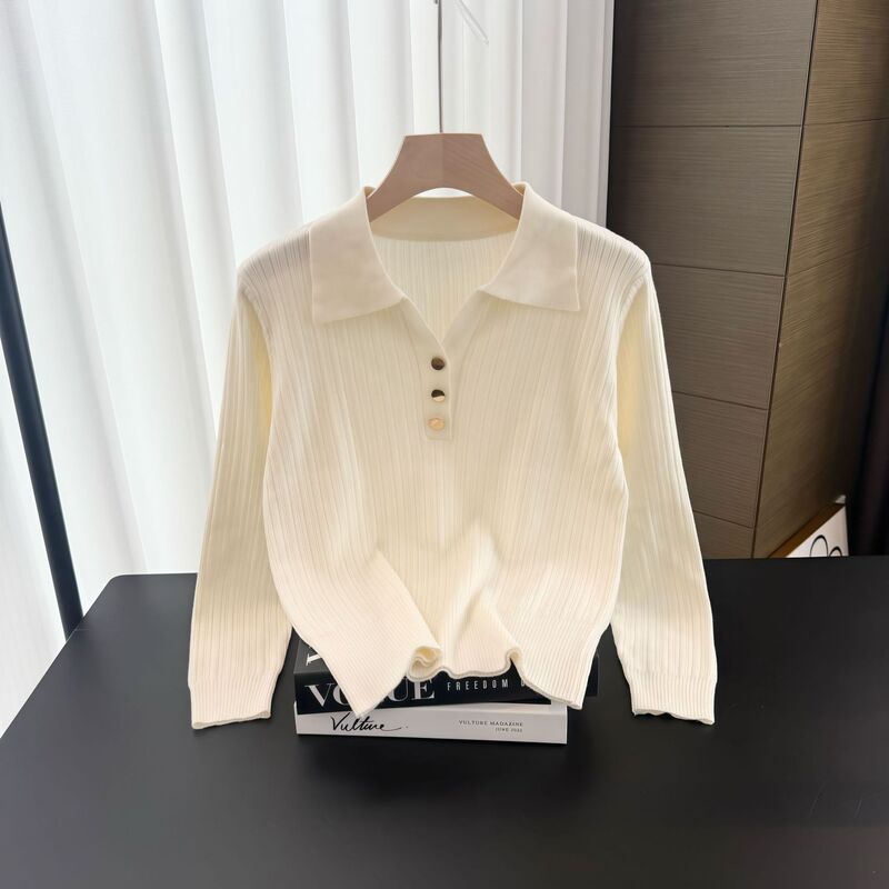 Contrast Color Half-Zip Turtleneck Sweater Jacket for Women 2026 Autumn and Winter New Style Thickened Warm Lazy Style Knitted Sweater Top Contrast Color Half-Zip Turtleneck Sweater Jacket for Women 2026 Autumn and Winter New Style Thickened Warm Lazy Style Knitted Sweater Top
