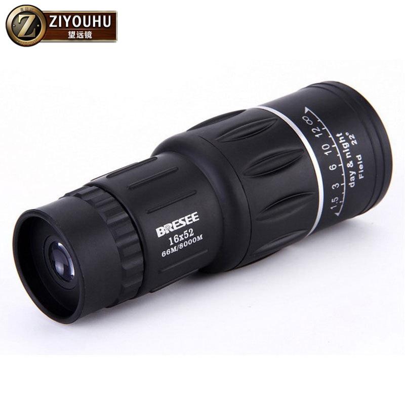 新款16x52双调高倍高清单筒便携式望远镜 户外野营观察镜一件代发
