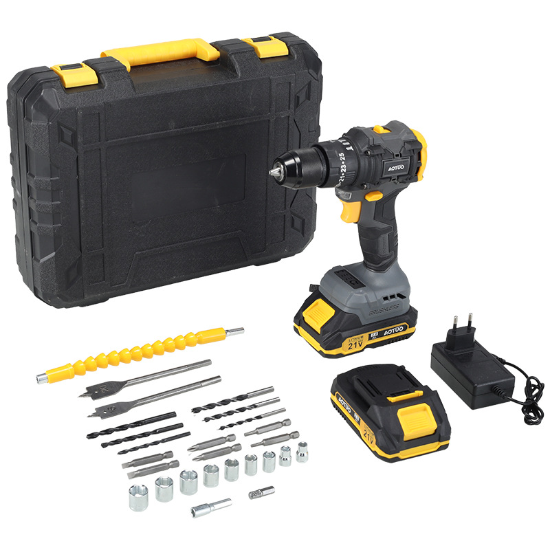 Perforación de litio sin escobillas dos eléctricos y una carga (carga directa) + 26 conjuntos de cinco baterías