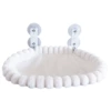 Striped oval rabbit fur style