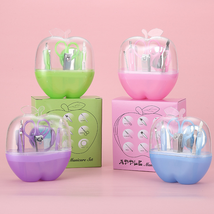 リンゴ8点セット爪切りマニキュア工具セット美容セットプレゼントセット|undefined